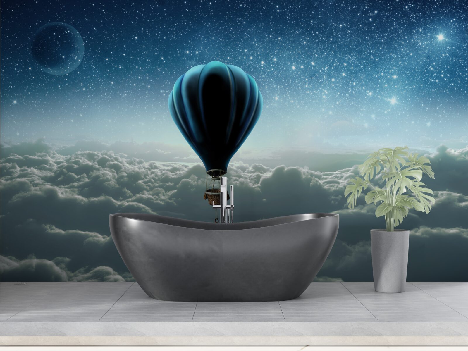 Fototapeta nebeská kupola s hviezdami na balóne