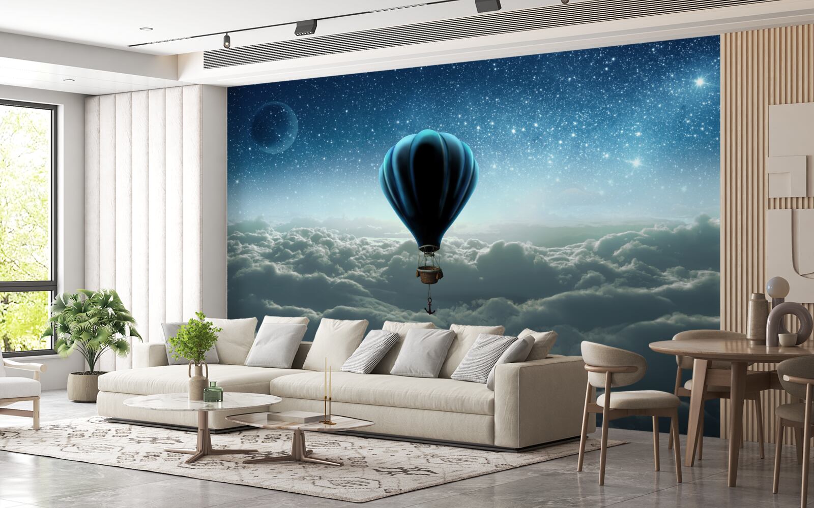 Fototapeta nebeská kupola s hviezdami na balóne