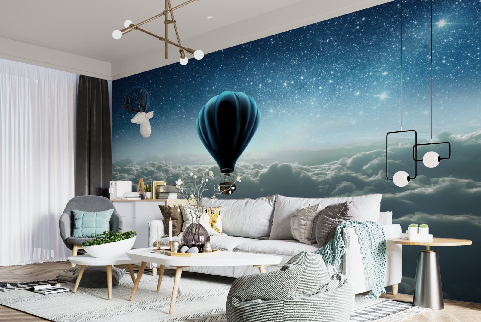 Fototapeta nebeská kupola s hviezdami na balóne