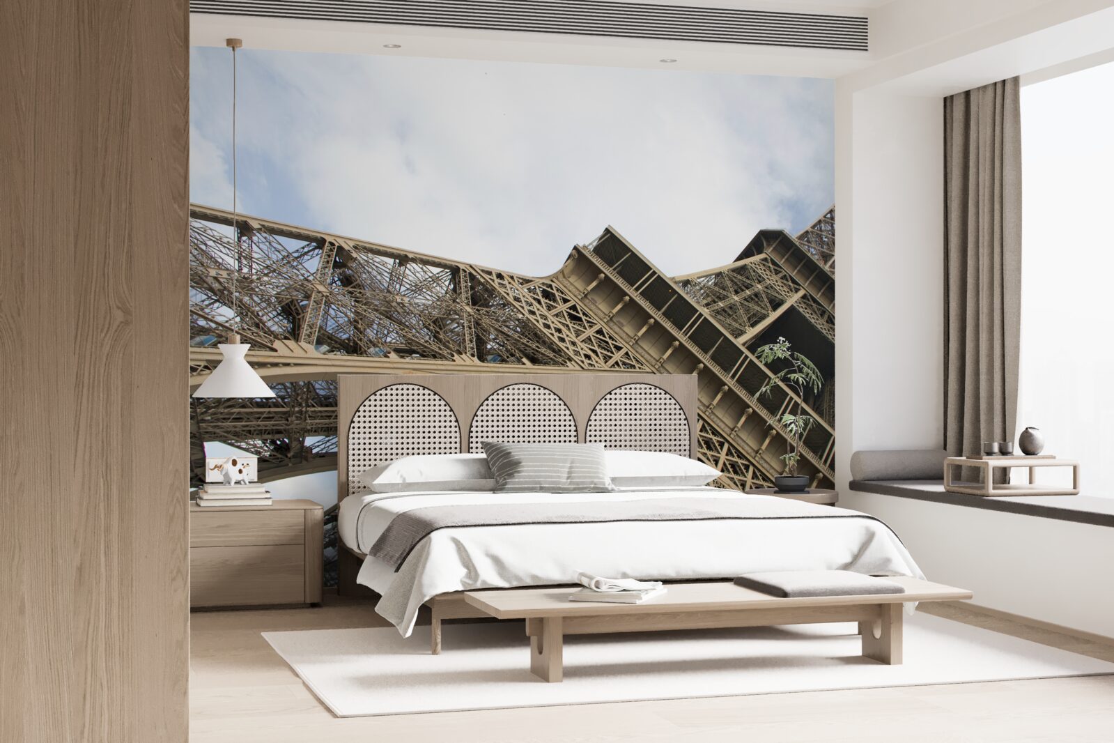 Fototapeta pri pohľade na Eiffelovu vežu