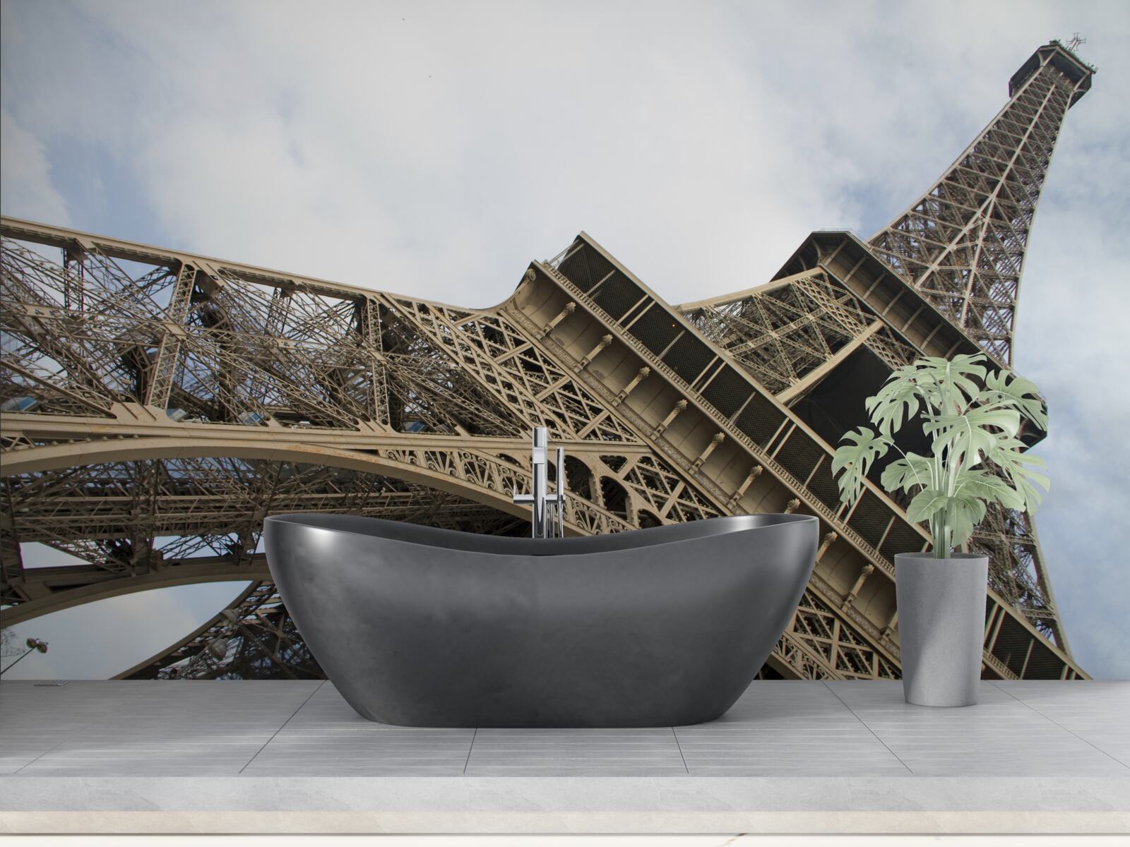 Fototapeta pri pohľade na Eiffelovu vežu