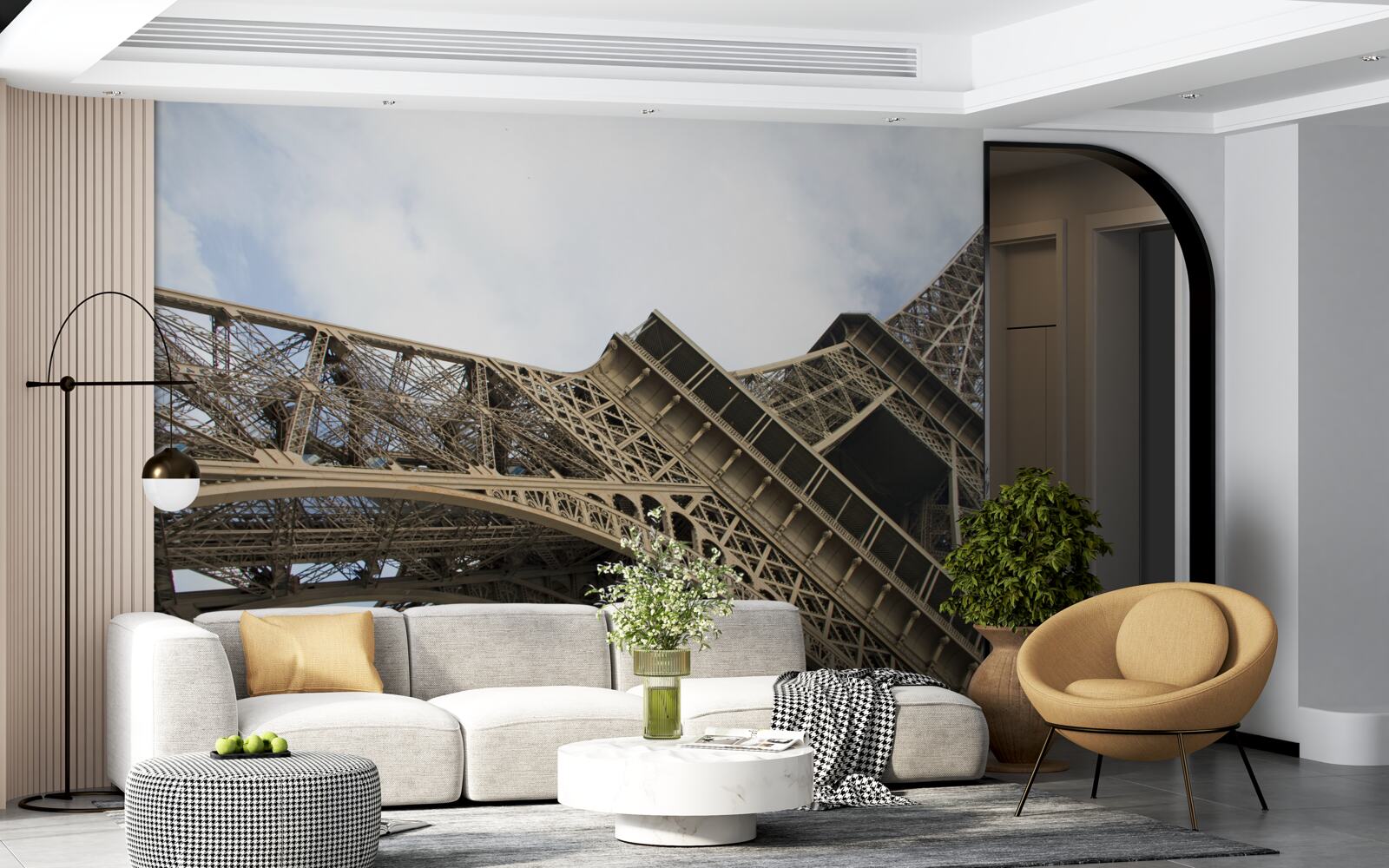 Fototapeta pri pohľade na Eiffelovu vežu