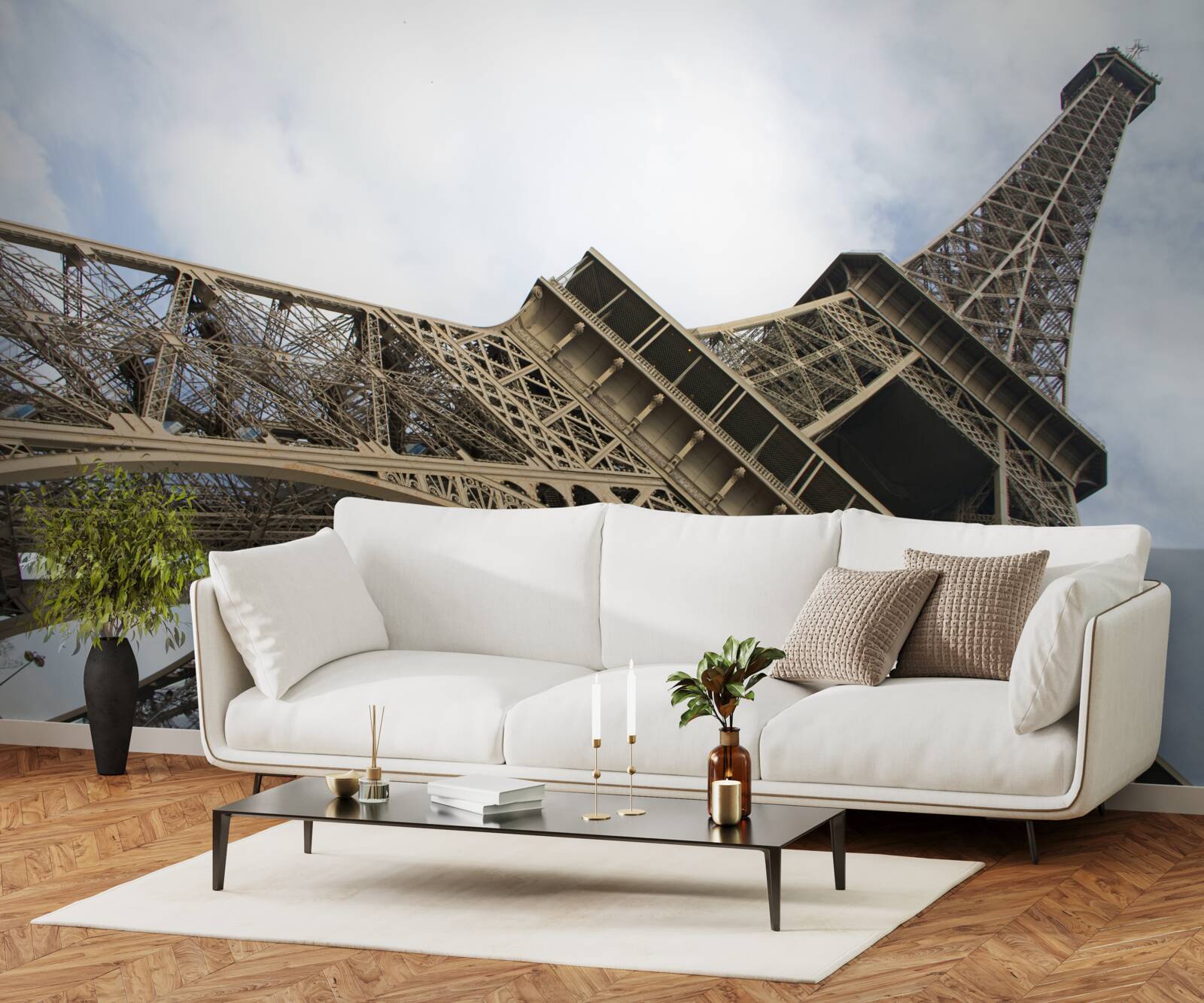 Fototapeta pri pohľade na Eiffelovu vežu