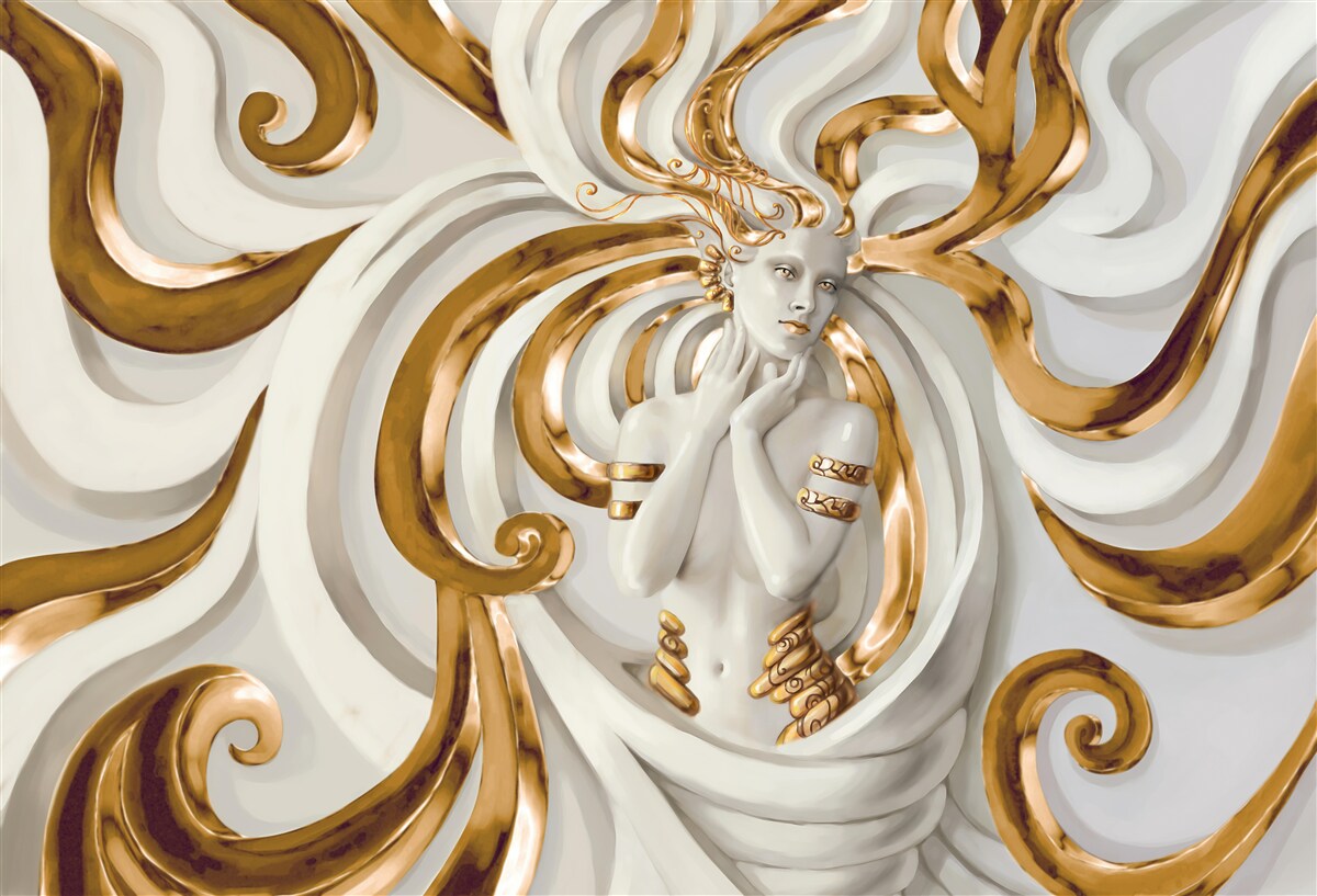 Fototapeta dáma so zlatými vlasmi