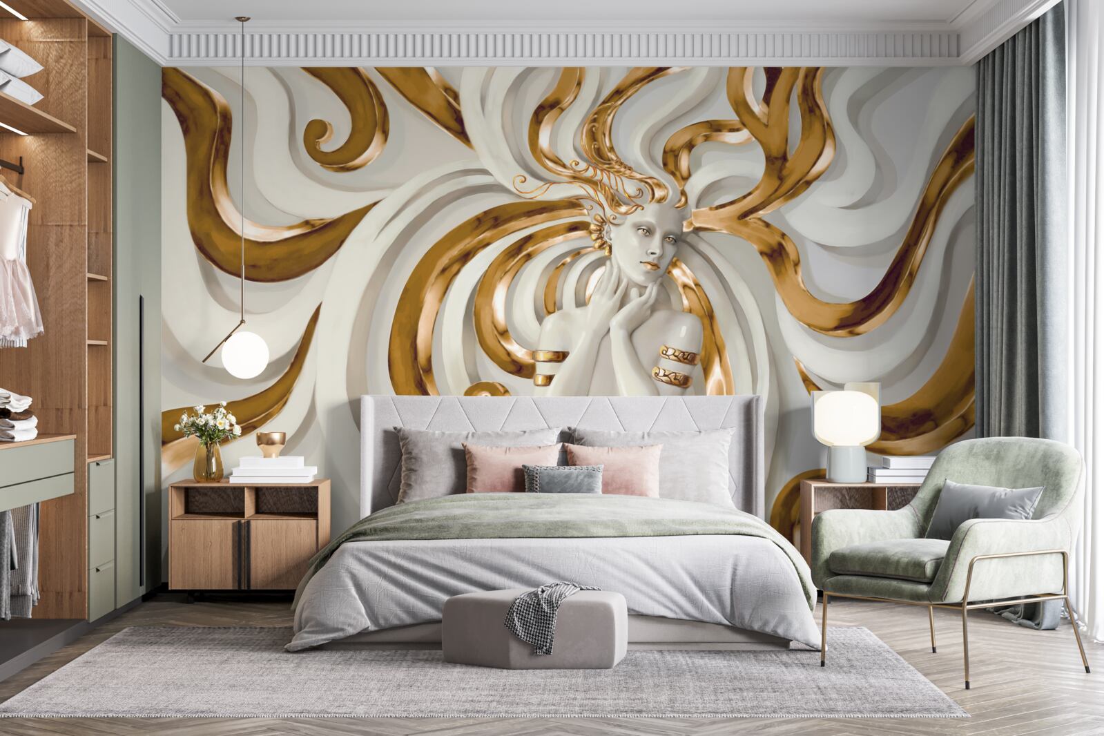 Fototapeta dáma so zlatými vlasmi