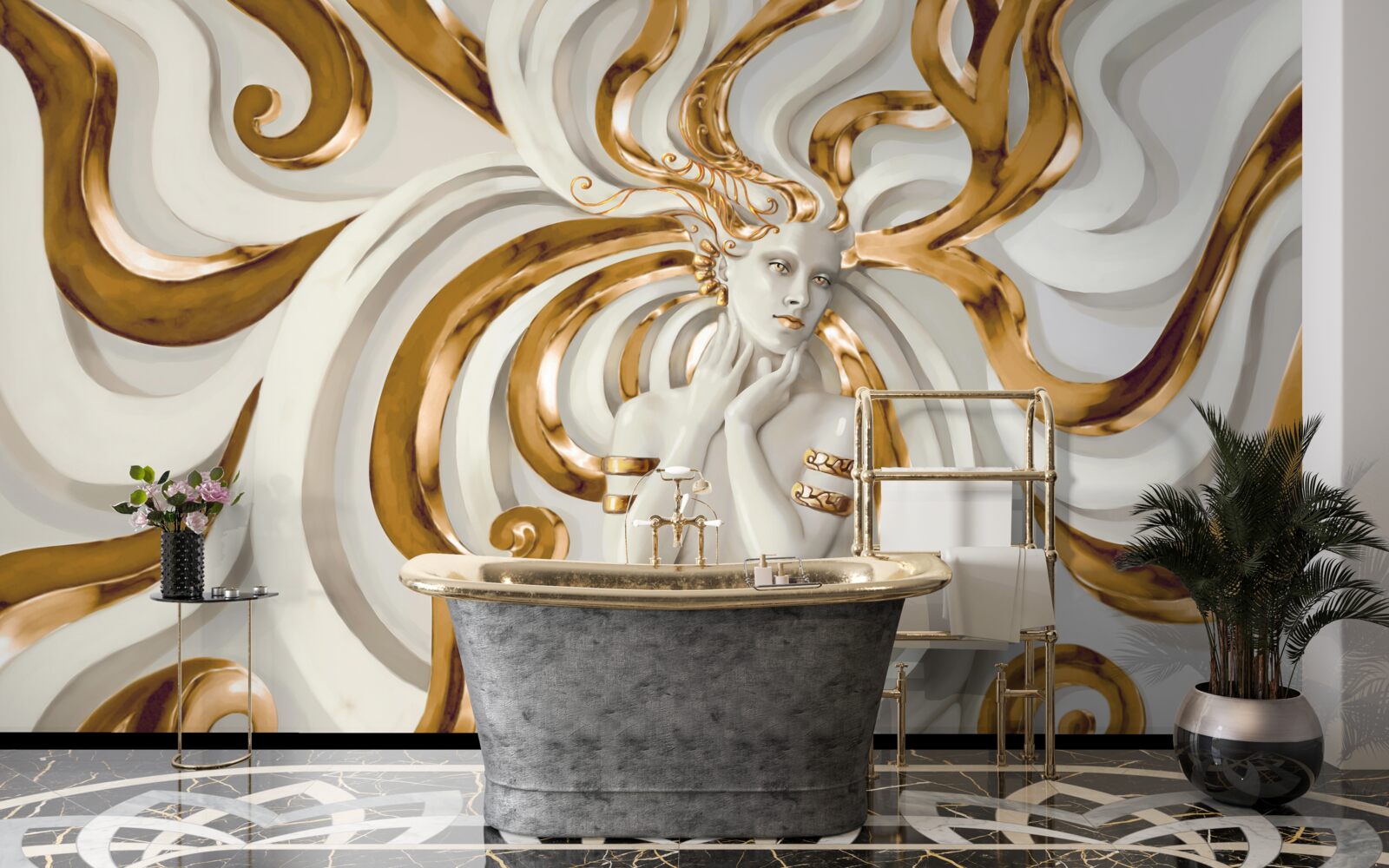 Fototapeta dáma so zlatými vlasmi