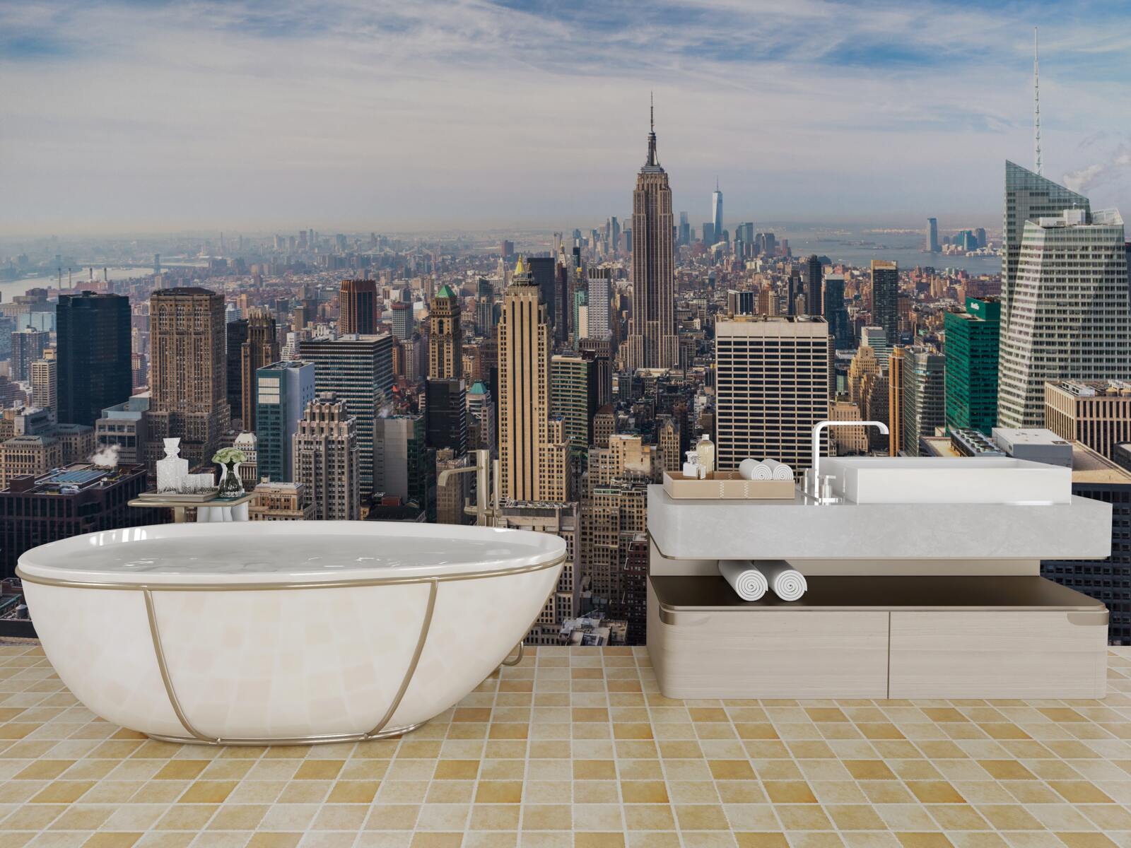 Fototapeta pohľad na Manhattan z vtáčej perspektívy