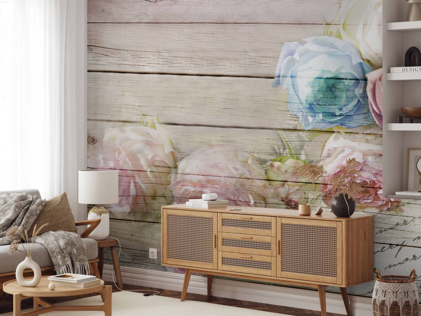 Fototapeta súbor ruží podobných pivonkám