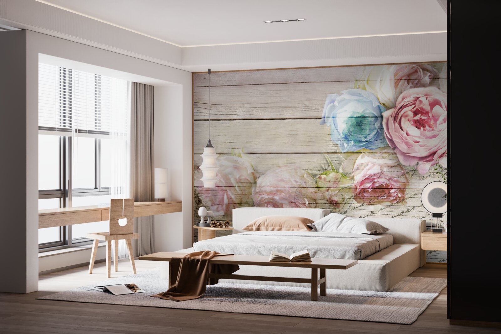 Fototapeta súbor ruží podobných pivonkám