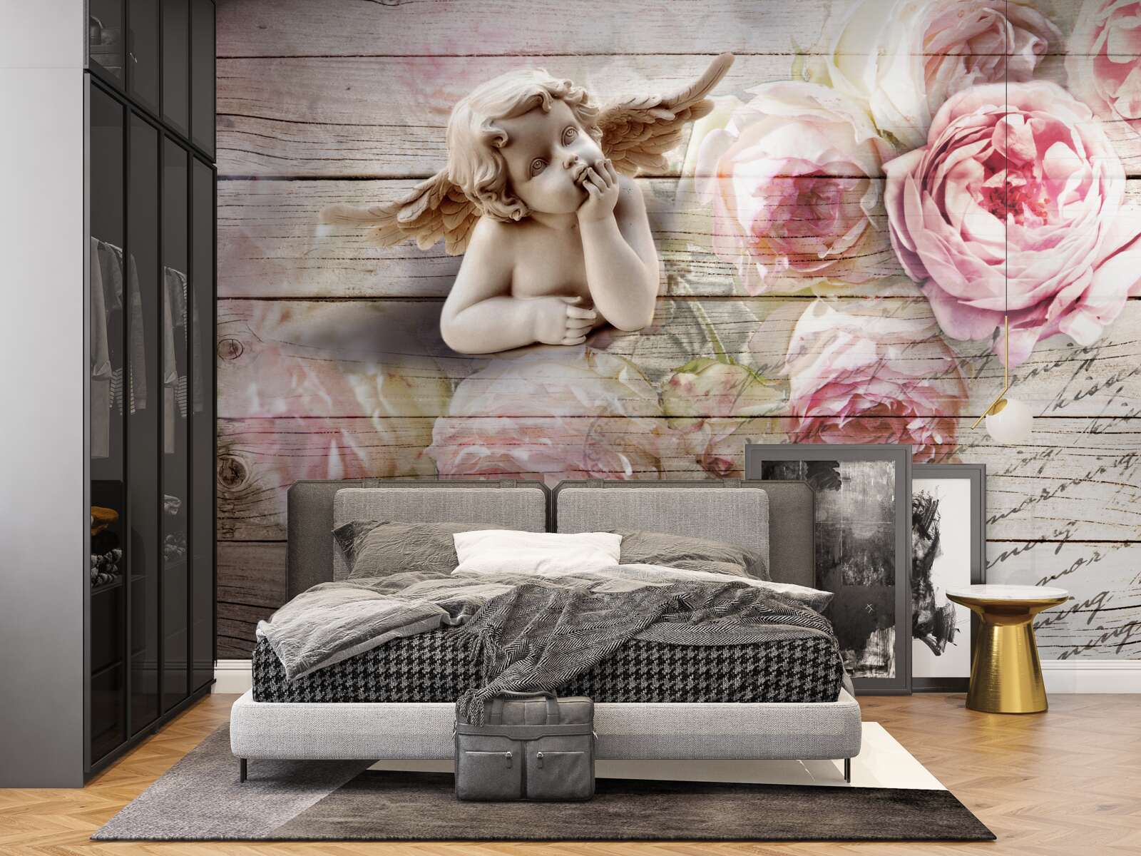 Fototapeta reflexné púčiky anjela a šarlátovej ruže