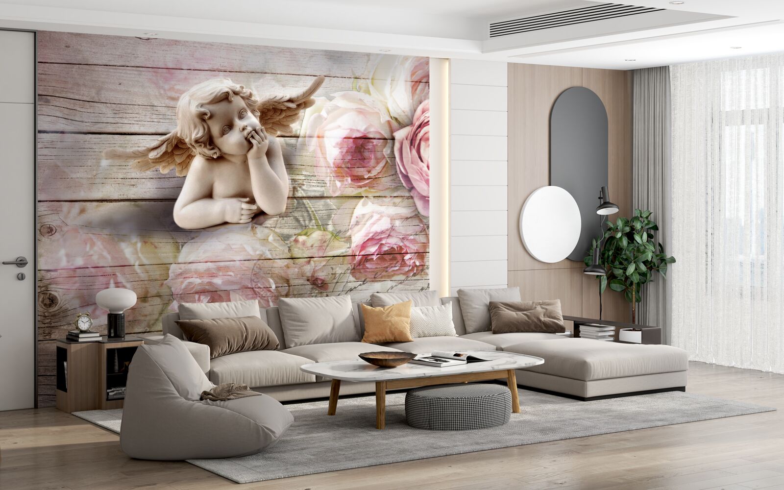 Fototapeta reflexné púčiky anjela a šarlátovej ruže