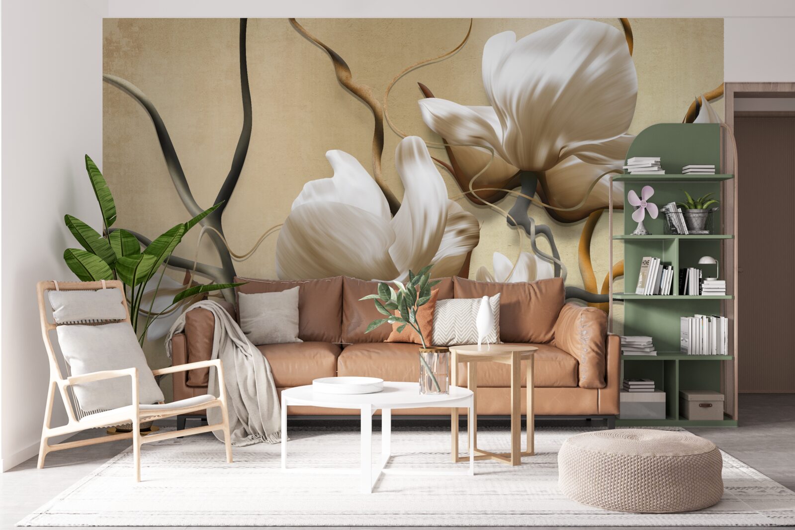 Fototapeta elegantné konáre zdobené bielymi kvetmi