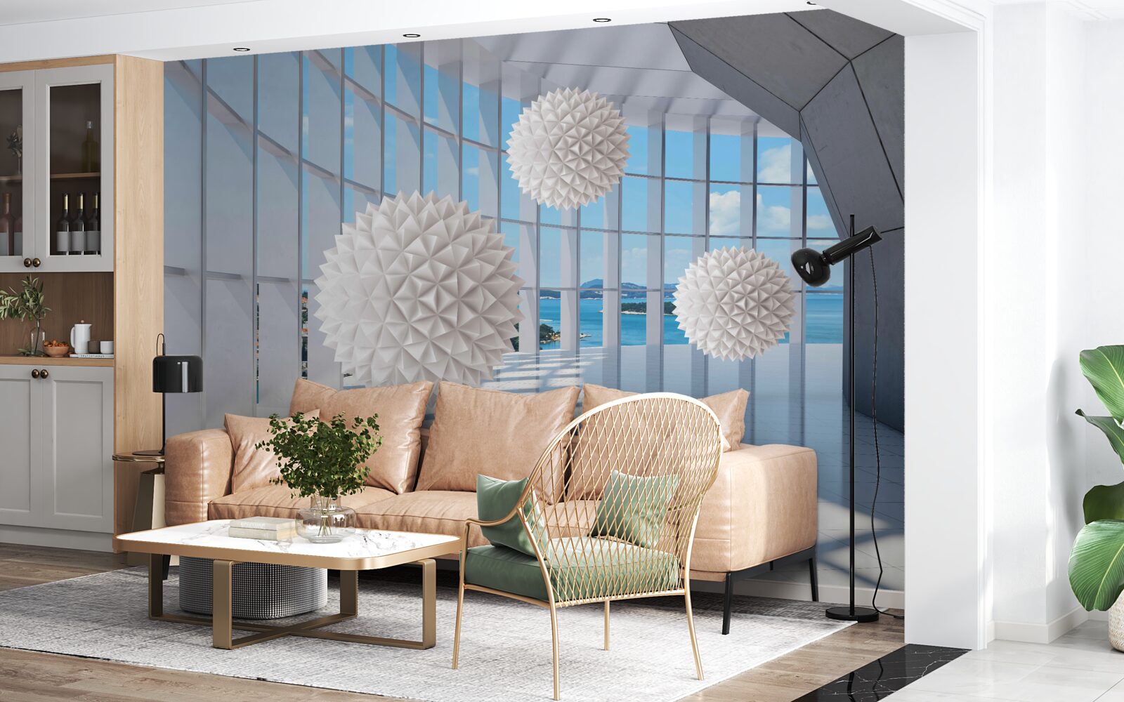 Fototapeta ihlové gule vo vizuálnom priechode