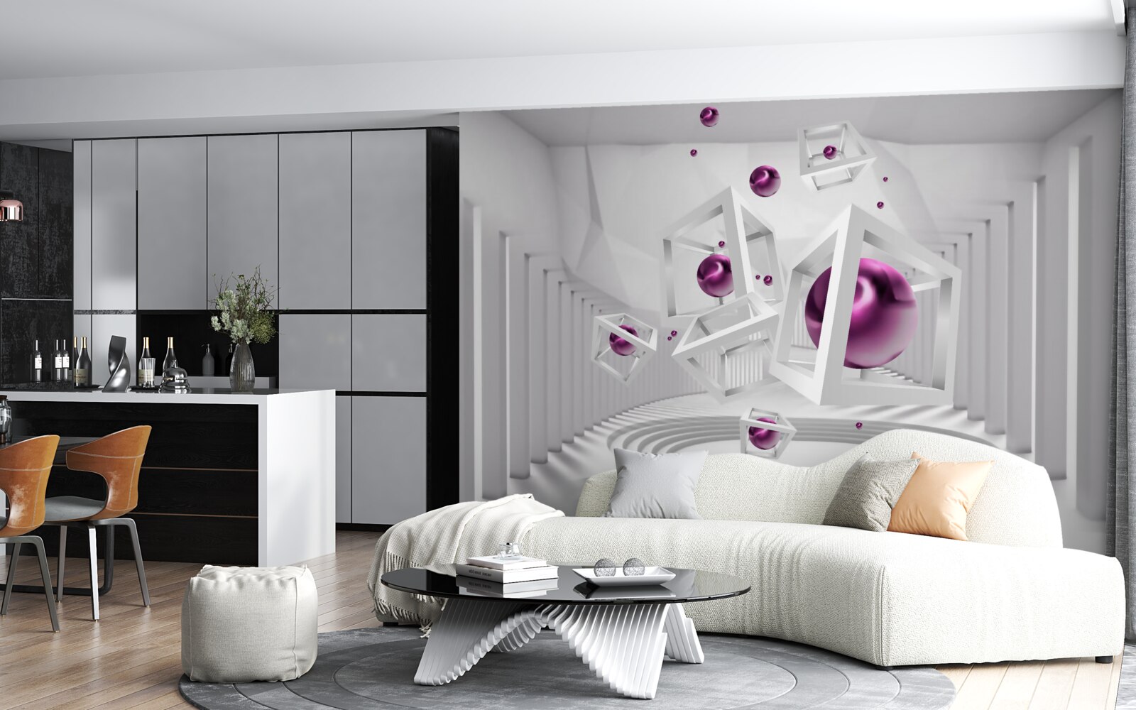 Fototapeta geometrické tvary a schody v koncepte abstrakcie