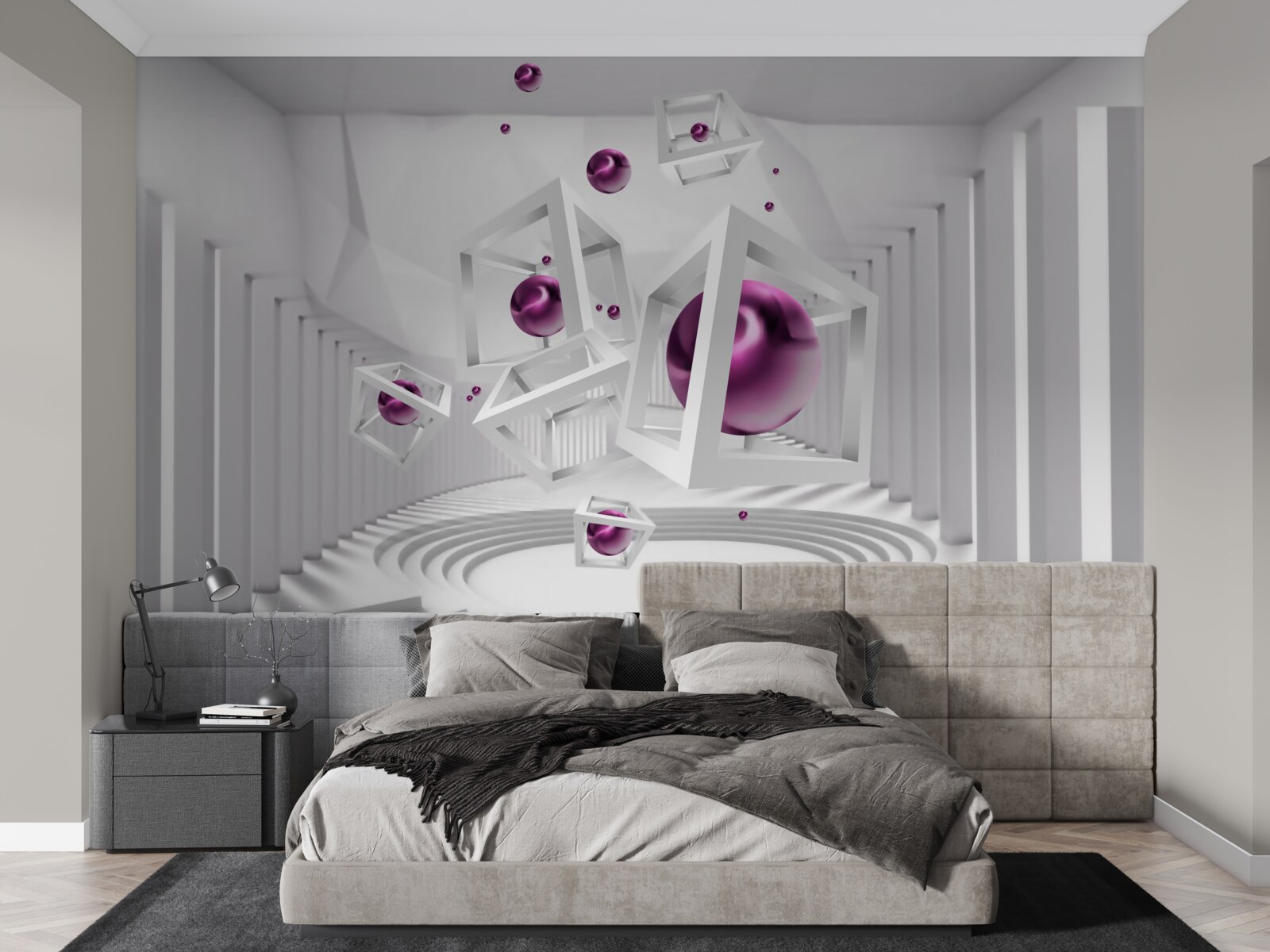 Fototapeta geometrické tvary a schody v koncepte abstrakcie