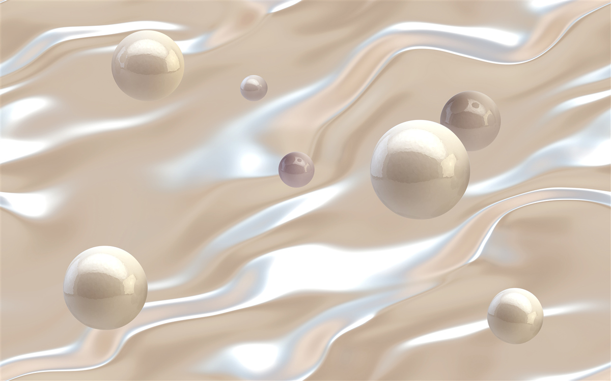 Fototapeta zlaté perly na vodnej hladine