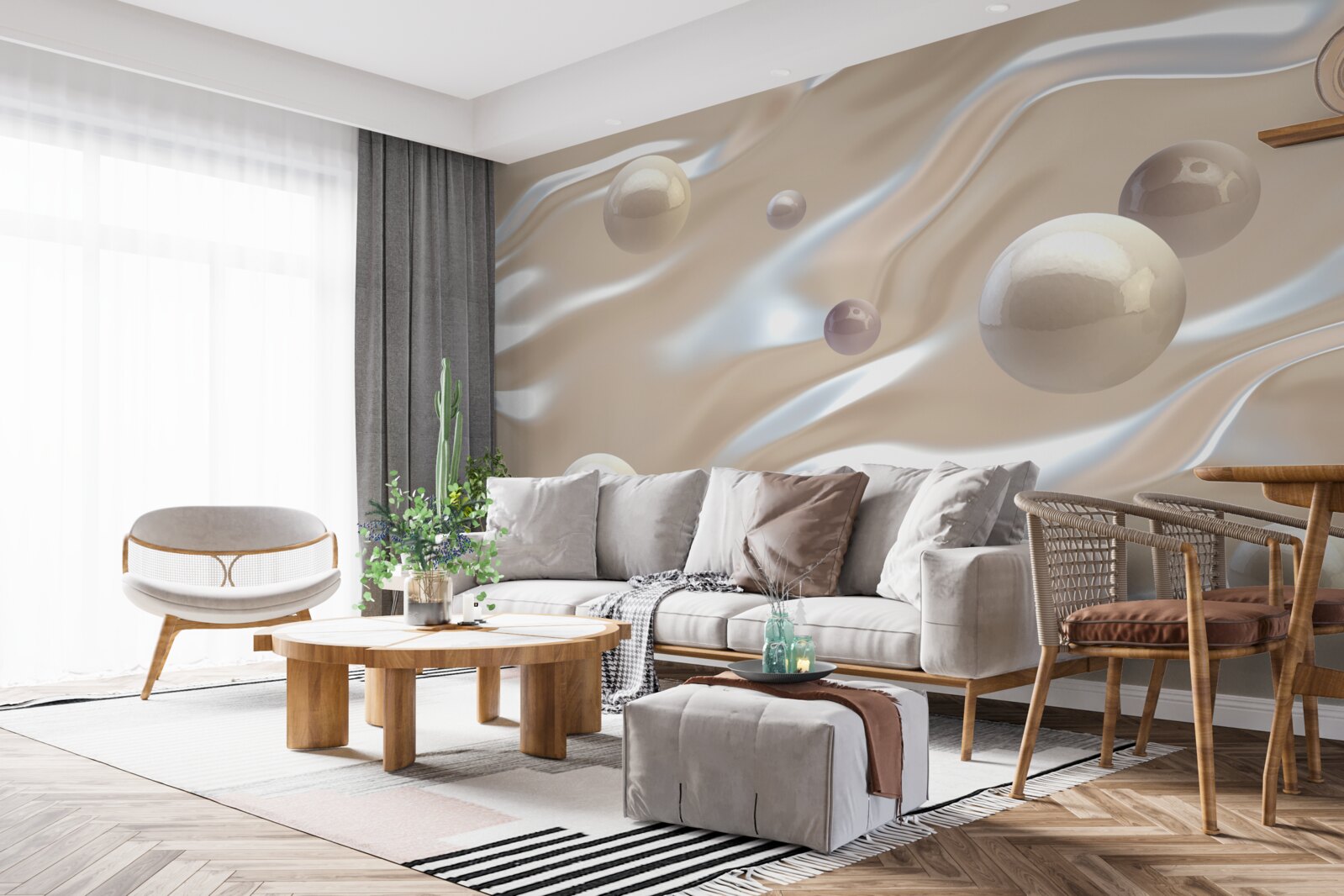 Fototapeta zlaté perly na vodnej hladine