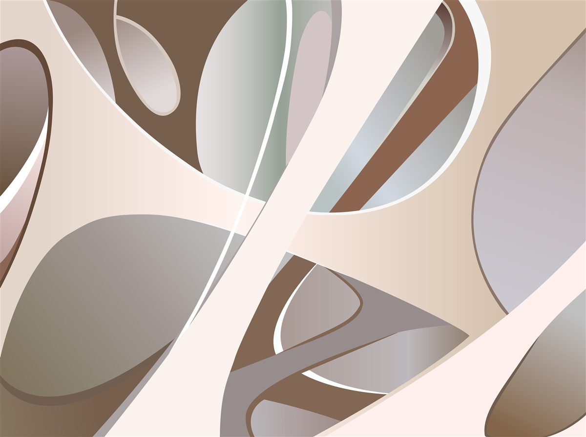 Fototapeta abstraktné krivky v béžovej farbe