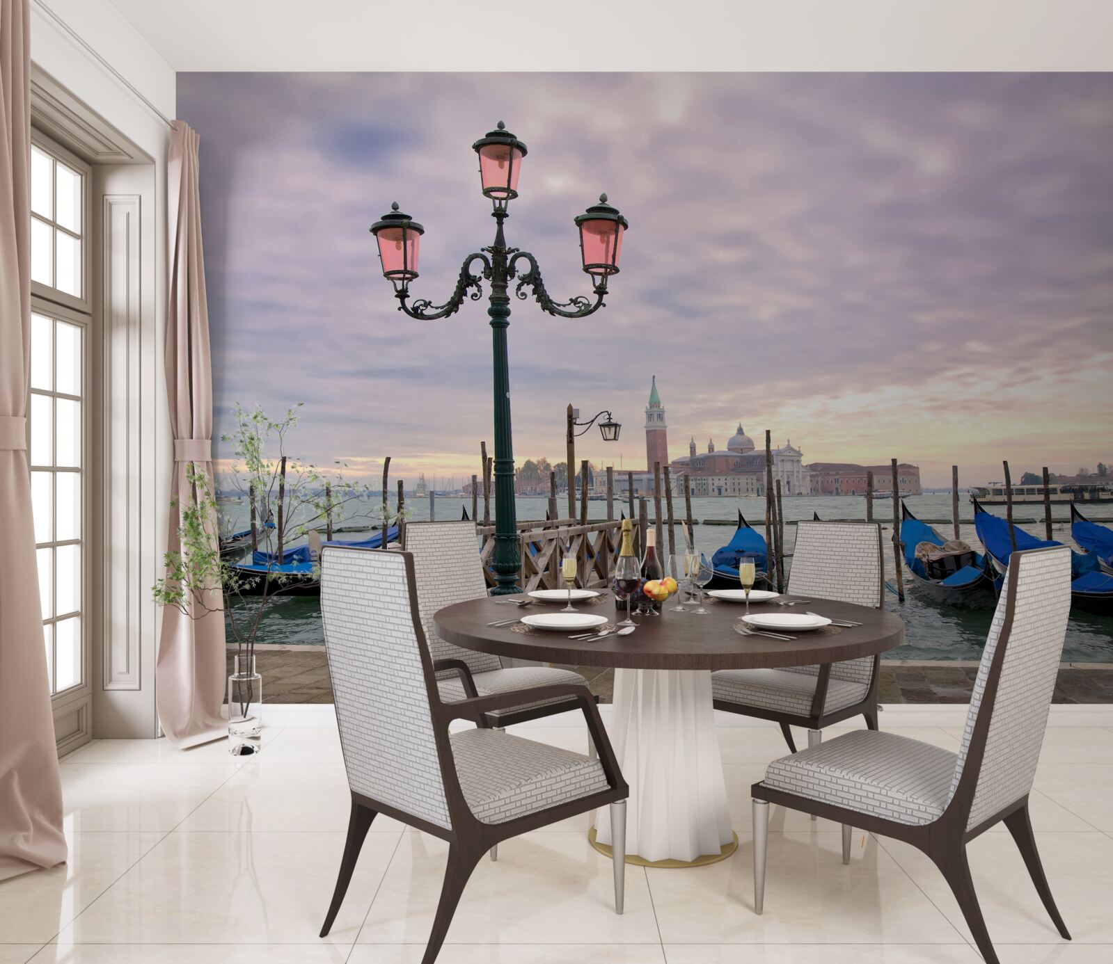 Fototapeta Benátske gondoly na móle