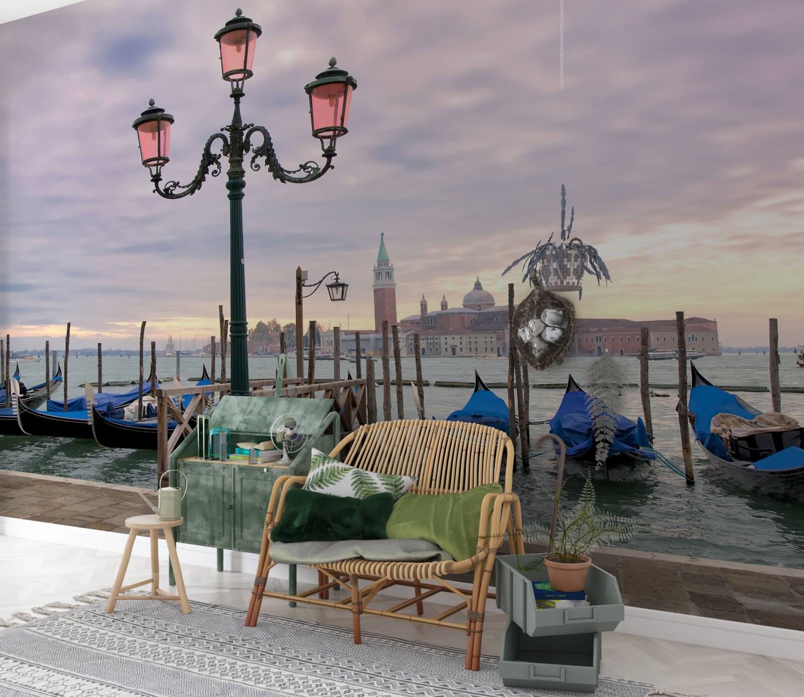 Fototapeta Benátske gondoly na móle