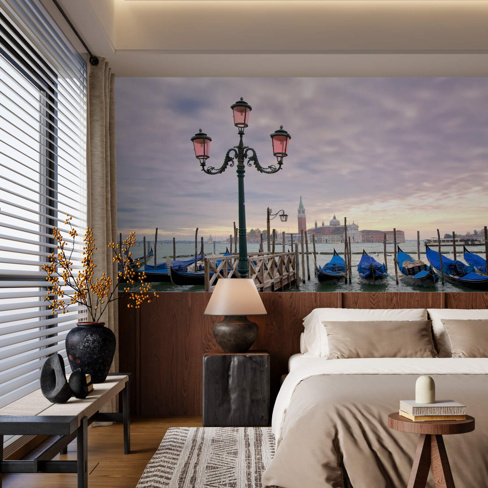 Fototapeta Benátske gondoly na móle