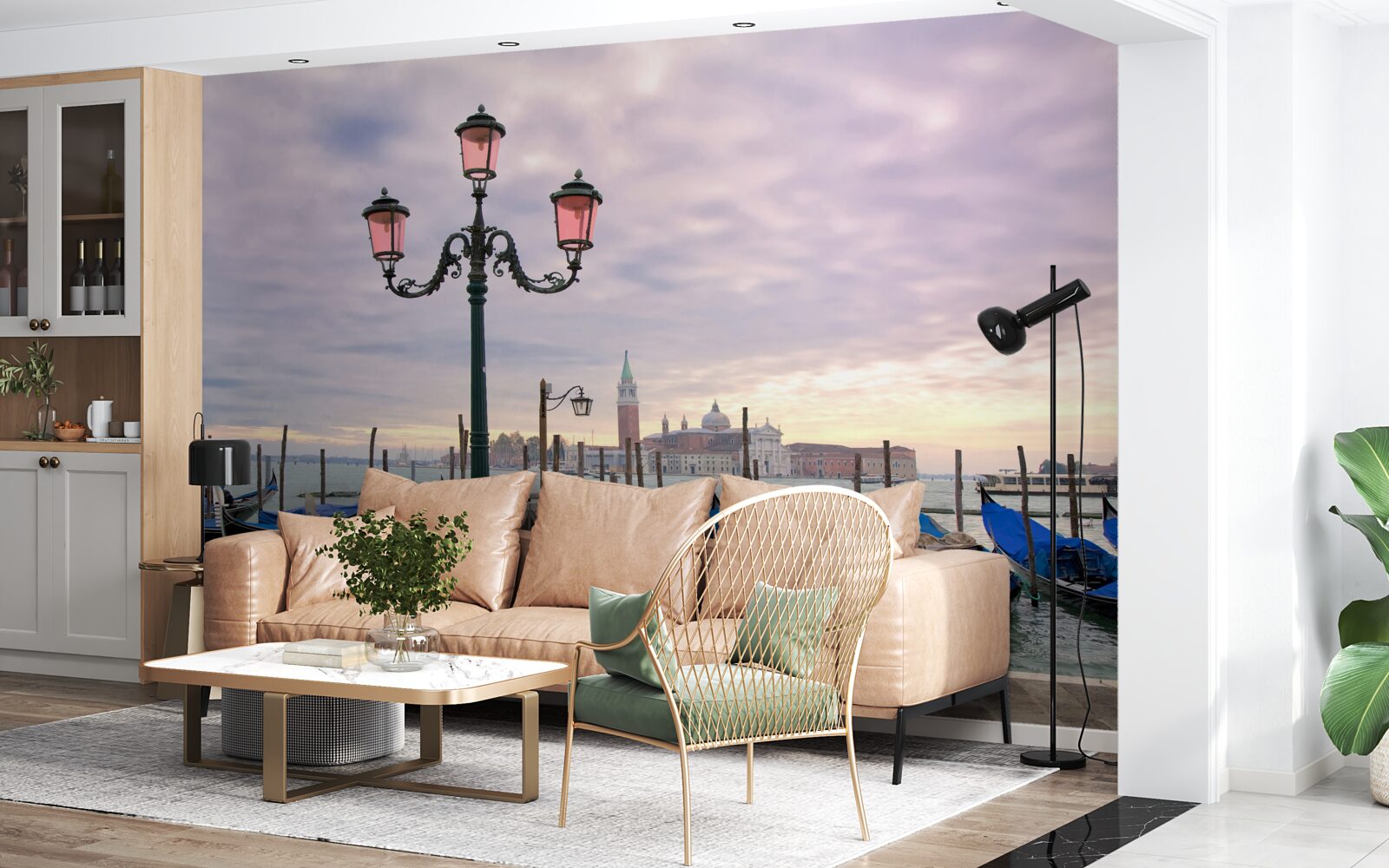 Fototapeta Benátske gondoly na móle