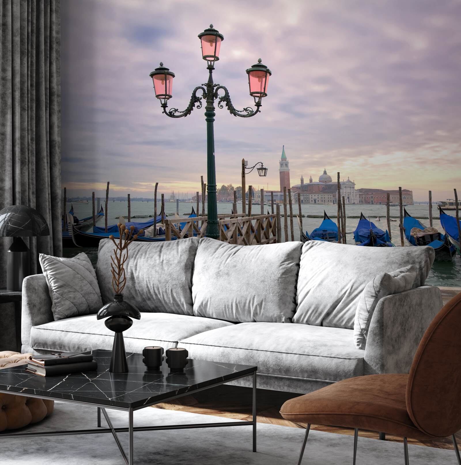 Fototapeta Benátske gondoly na móle