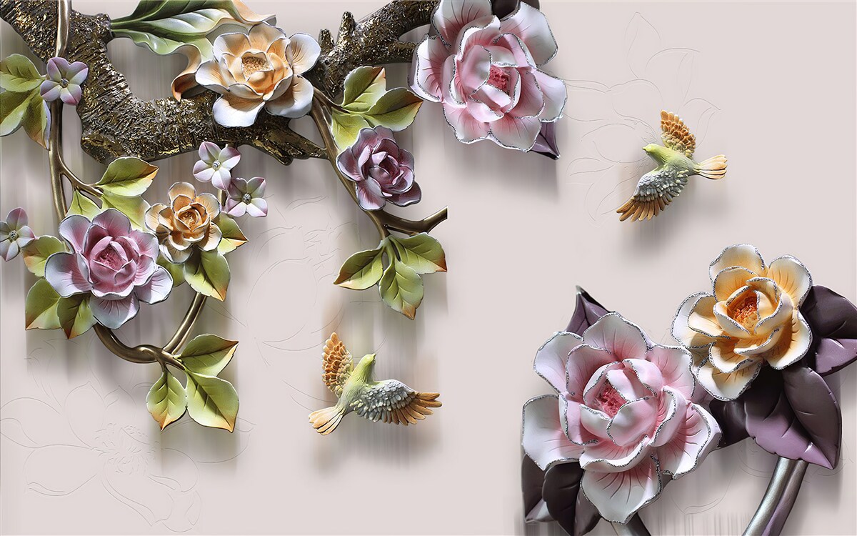 Fototapeta krásna harmónia konárov zdobených kvetmi