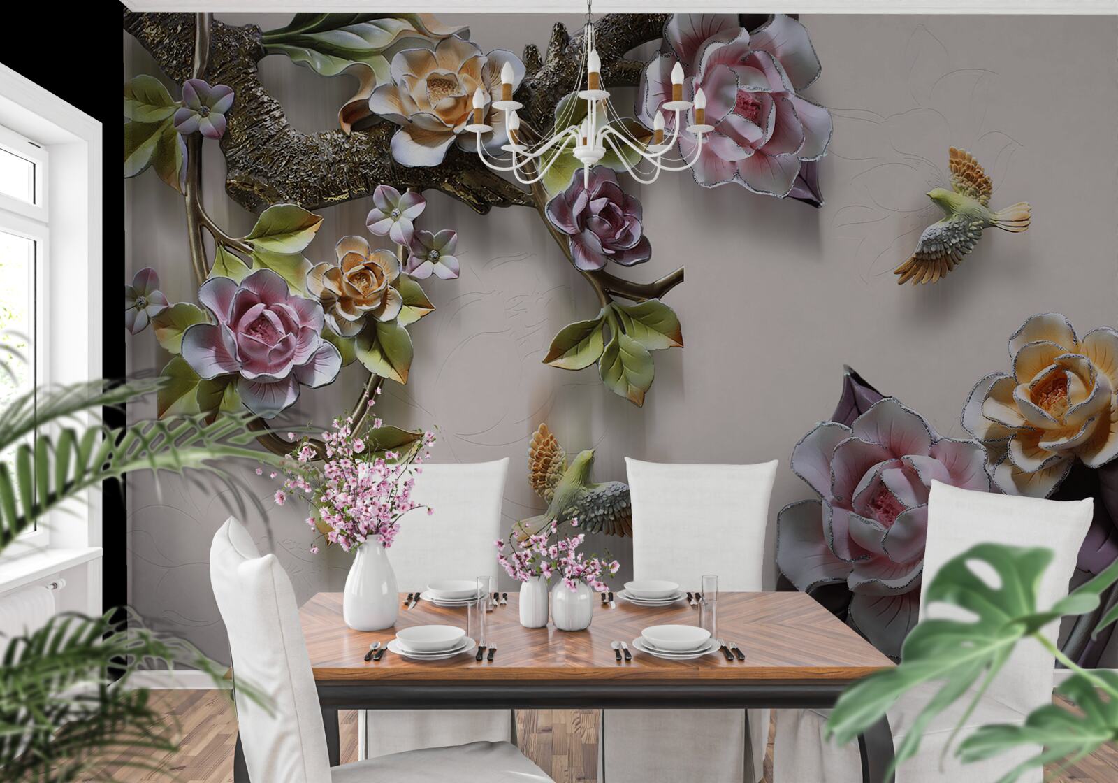 Fototapeta krásna harmónia konárov zdobených kvetmi