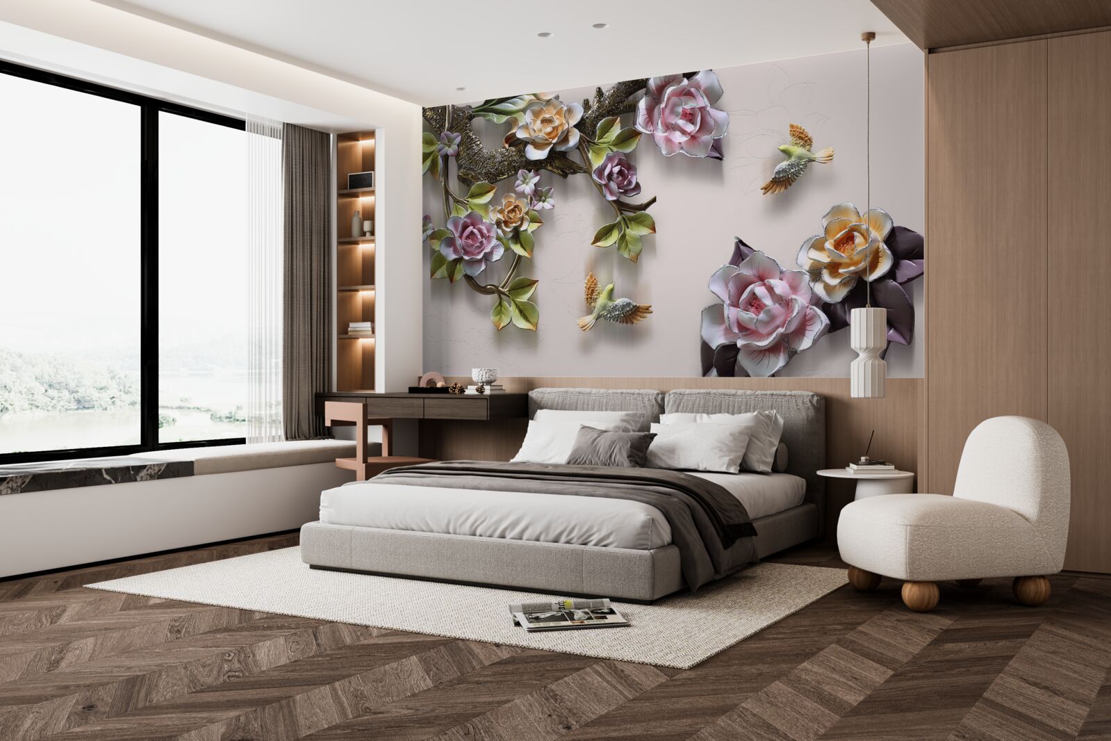 Fototapeta krásna harmónia konárov zdobených kvetmi