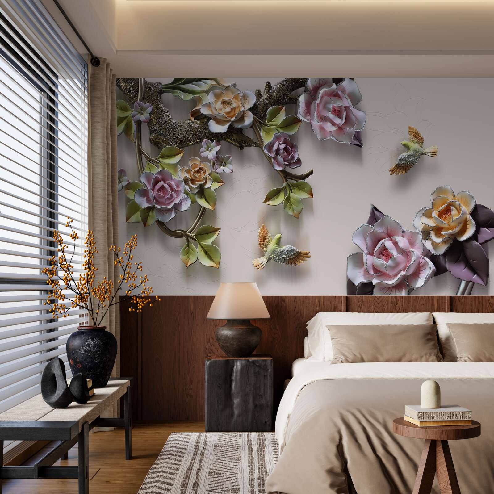 Fototapeta krásna harmónia konárov zdobených kvetmi