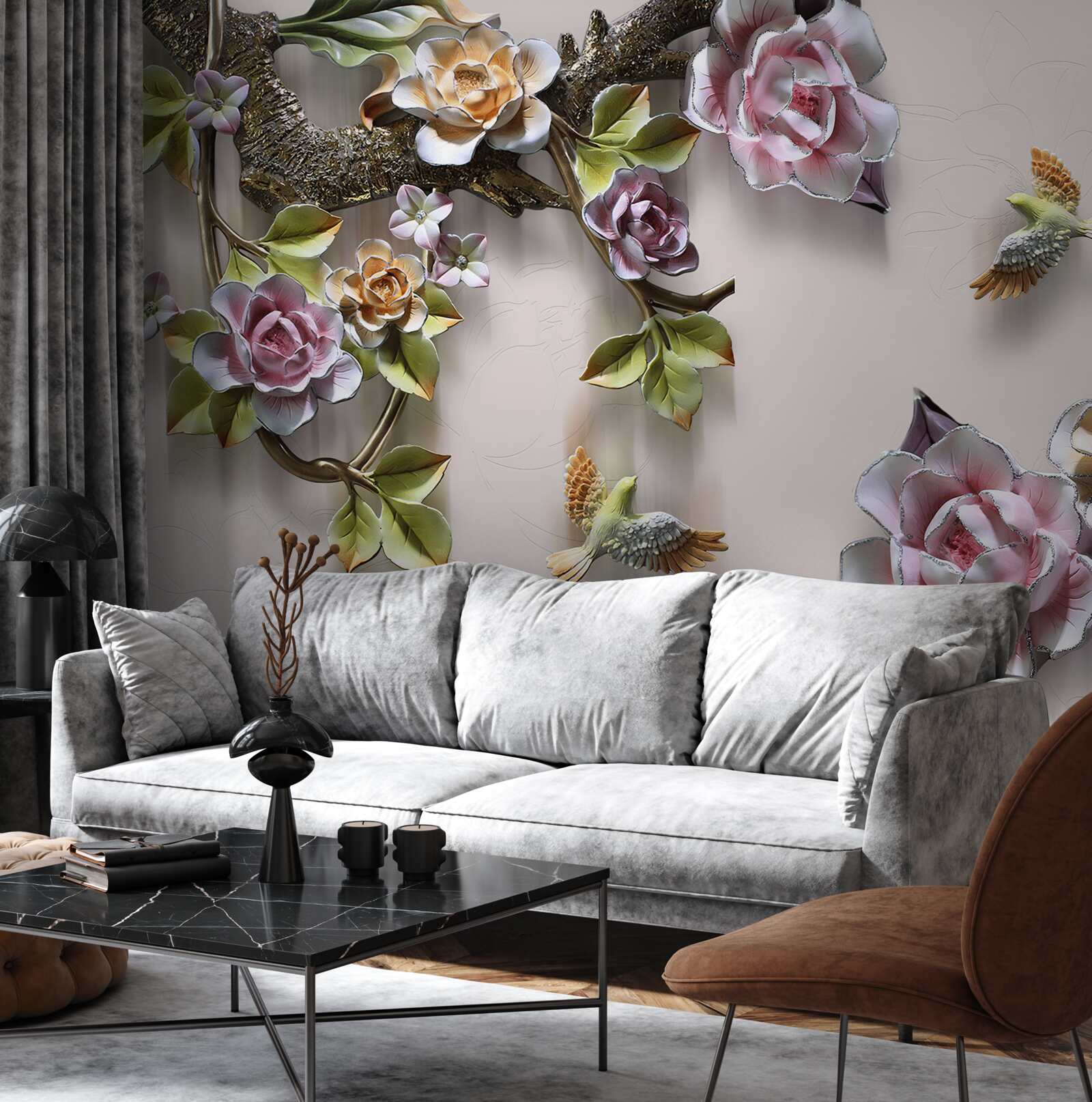 Fototapeta krásna harmónia konárov zdobených kvetmi