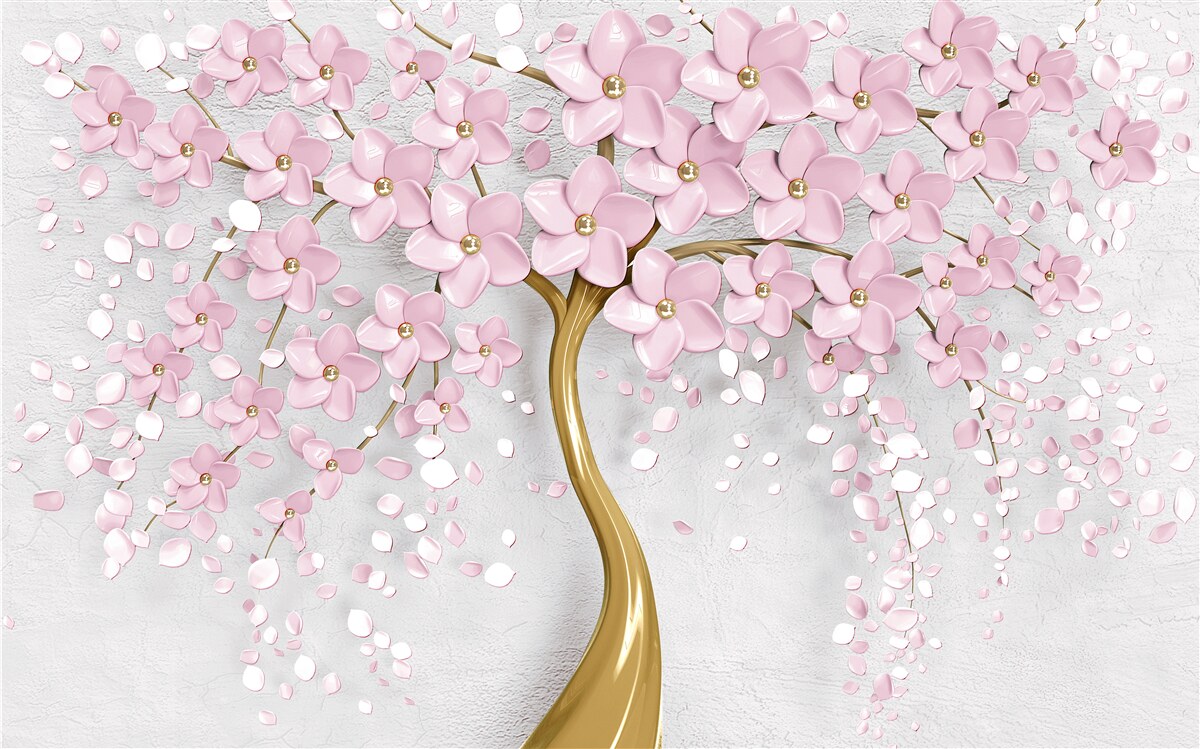 Fototapeta kvitnúci strom s visiacimi vetvami