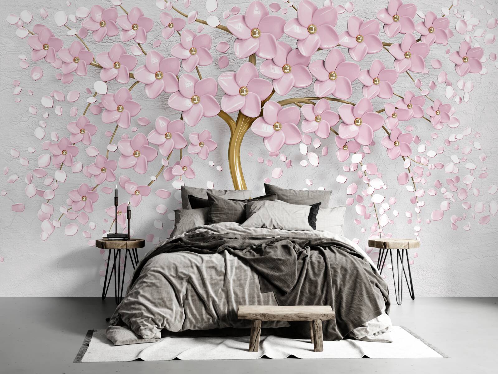 Fototapeta kvitnúci strom s visiacimi vetvami