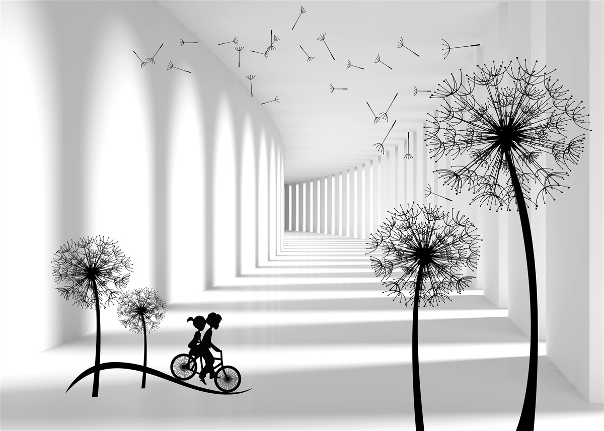 Fototapeta padajú púpavy odviate vetrom