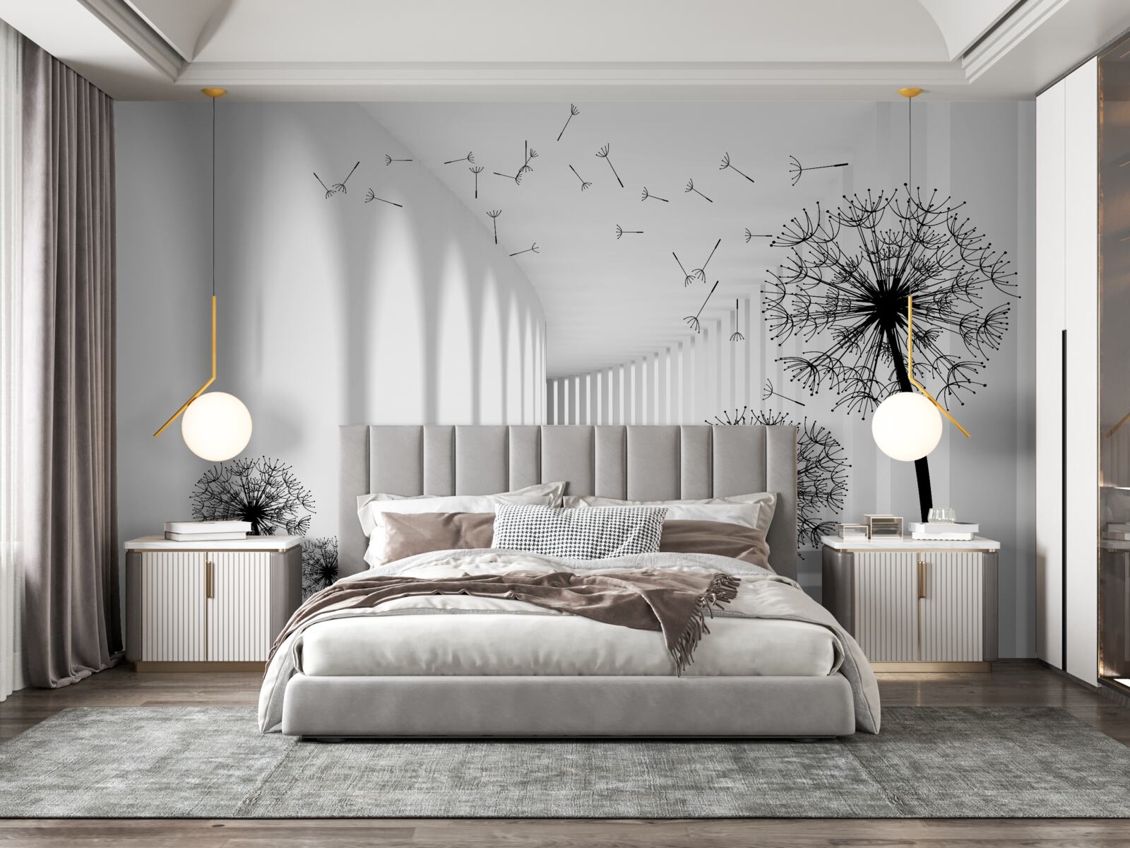 Fototapeta padajú púpavy odviate vetrom