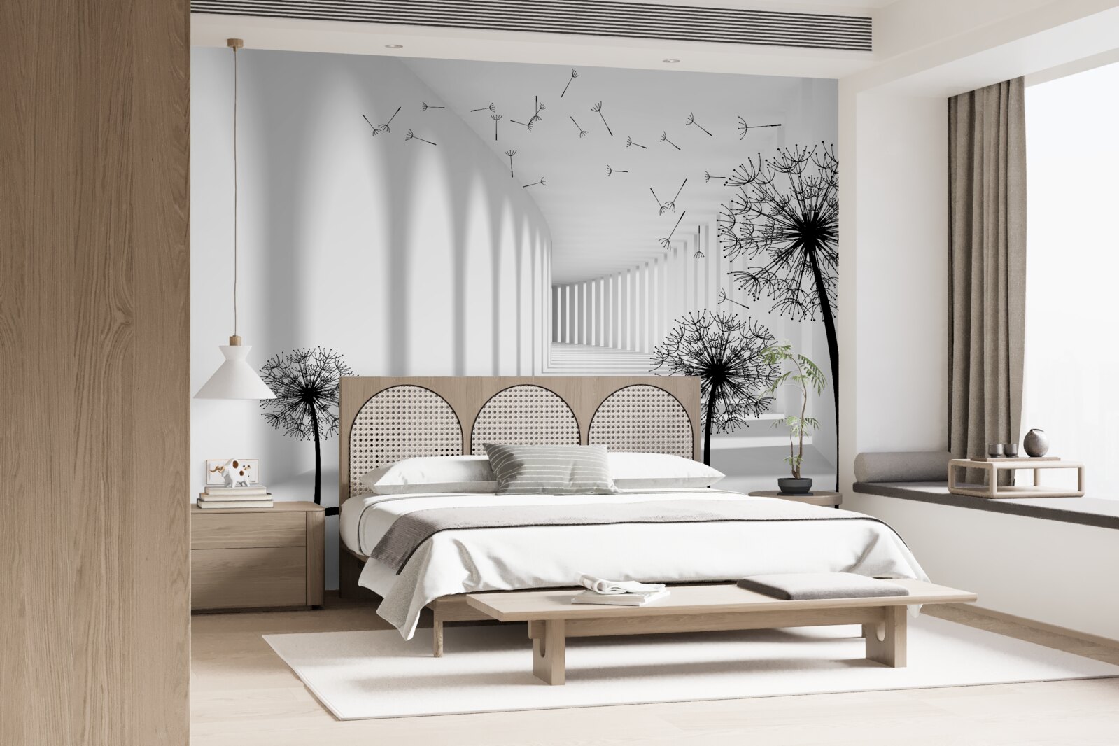 Fototapeta padajú púpavy odviate vetrom