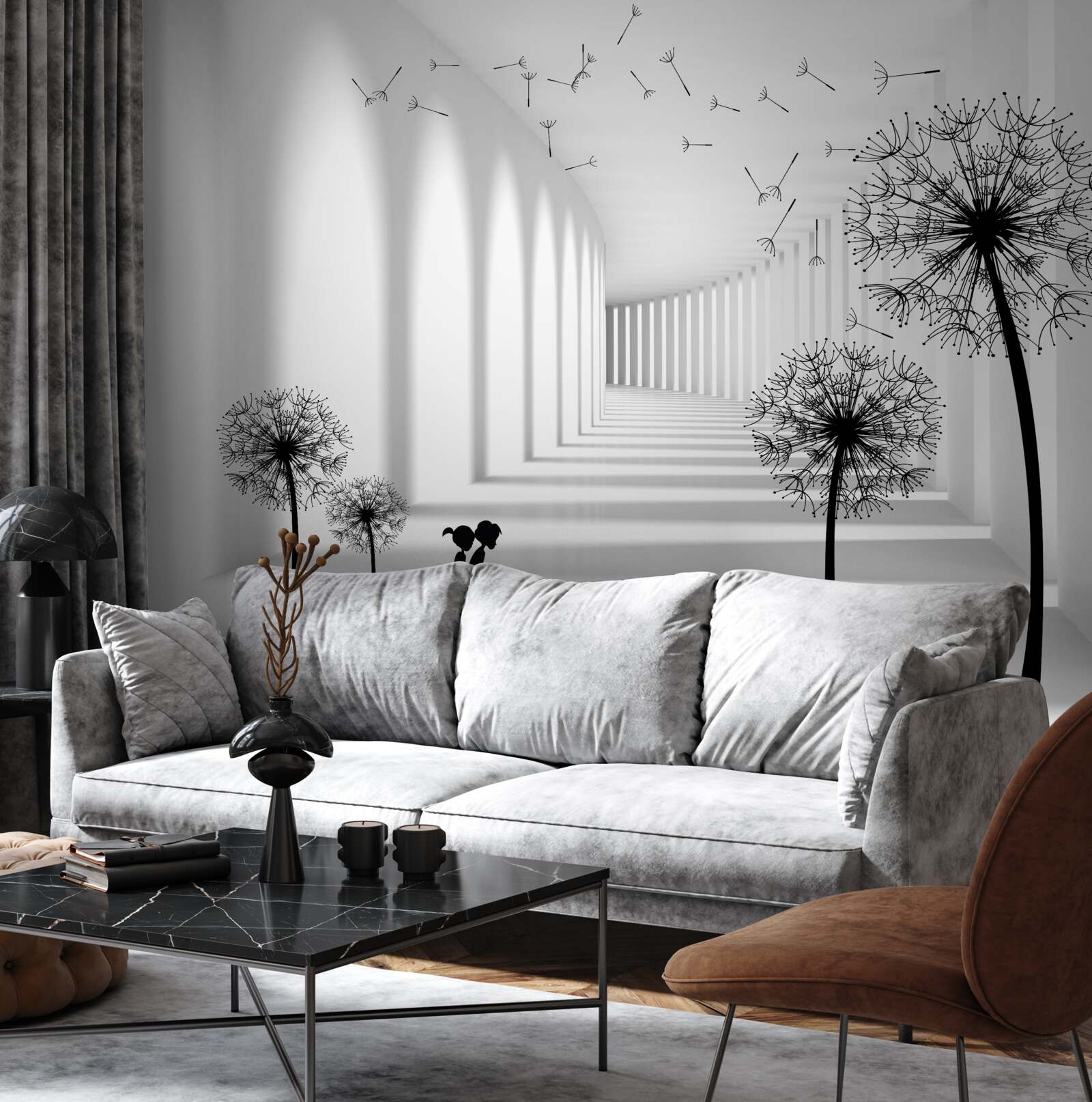 Fototapeta padajú púpavy odviate vetrom