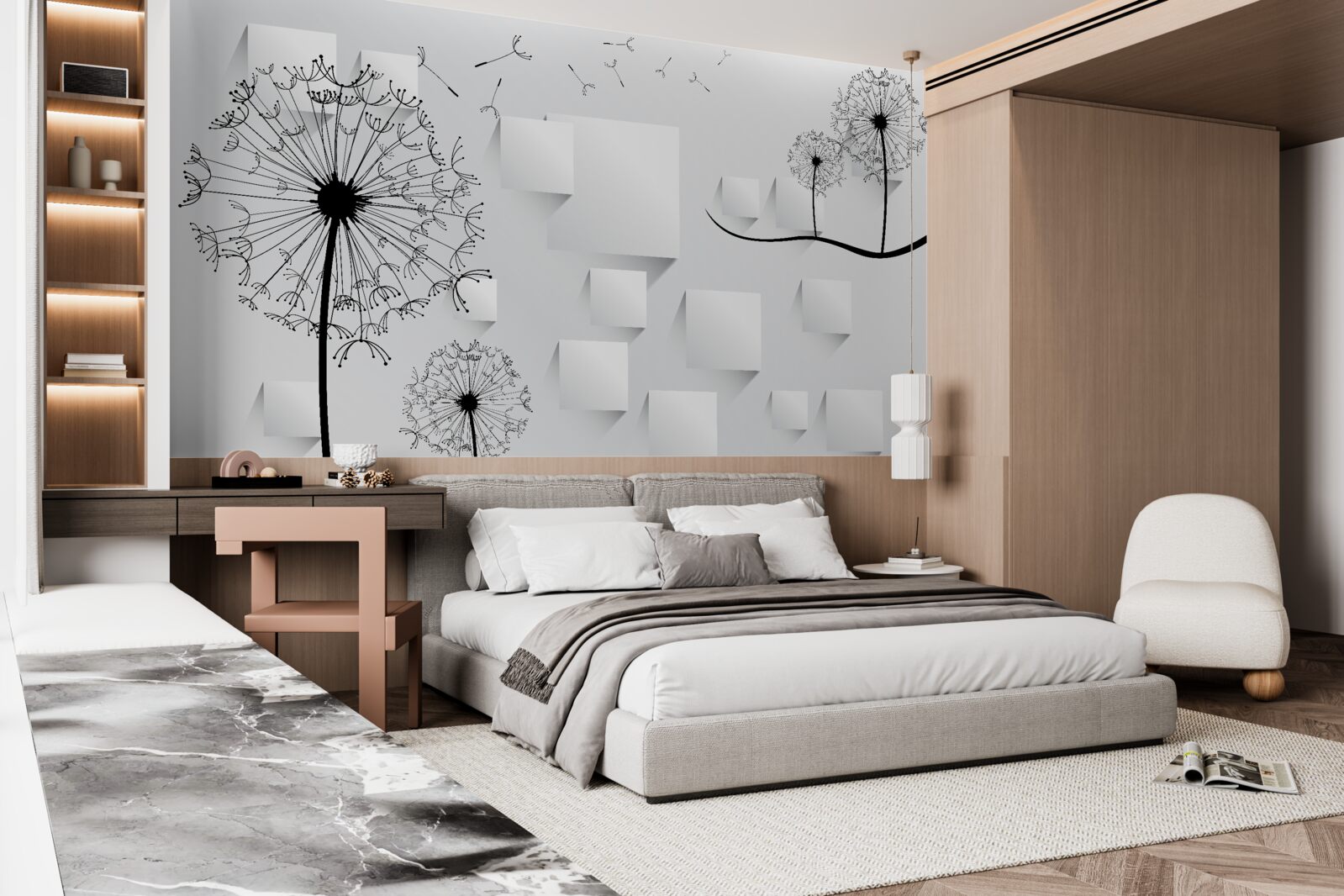 Fototapeta púpava sa hojdá vo vetre