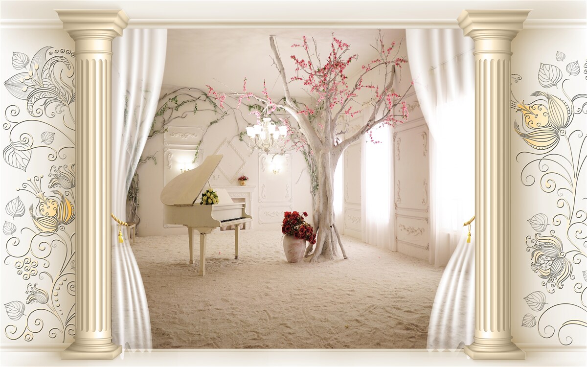 Fototapeta pohodlná obývacia izba s pravým drevom