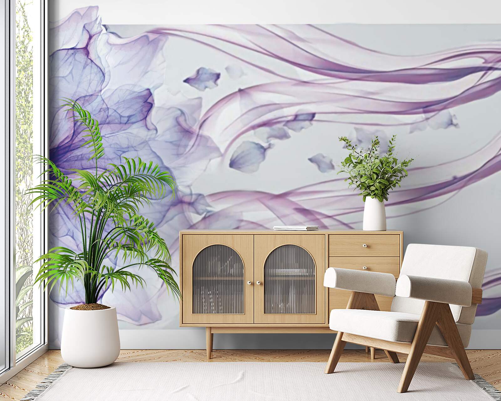 Fototapeta kvet s priehľadnou modrou pod vodnou hladinou