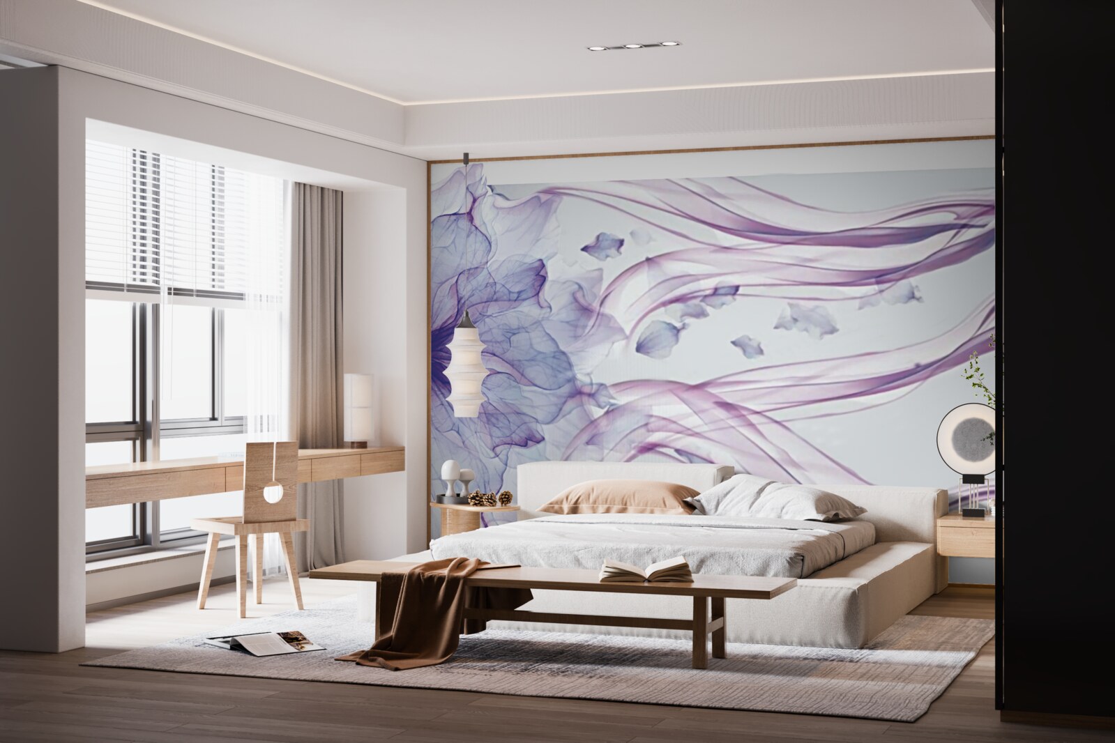 Fototapeta kvet s priehľadnou modrou pod vodnou hladinou