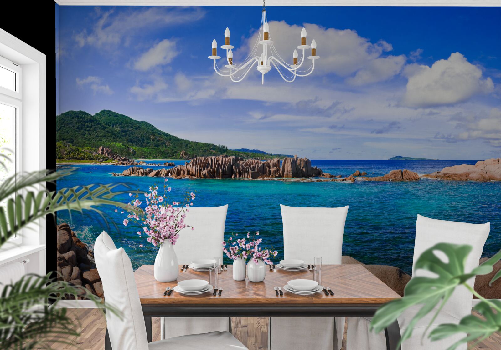 Fototapeta útesy v blízkosti azúrového oceánu