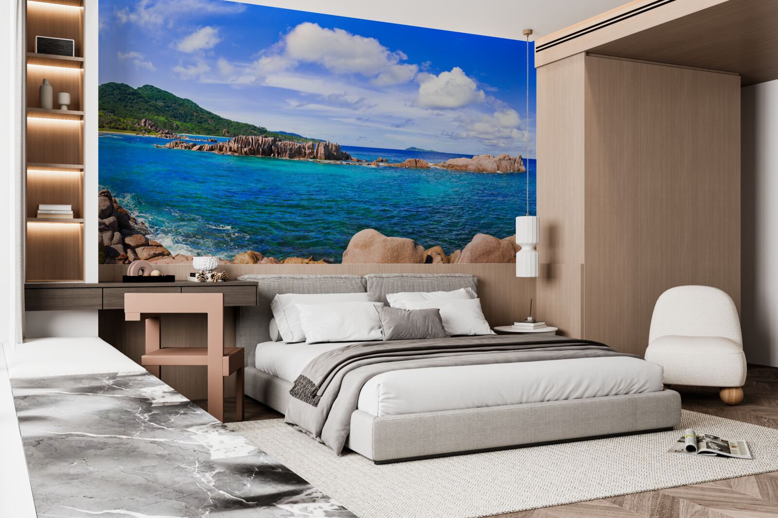 Fototapeta útesy v blízkosti azúrového oceánu