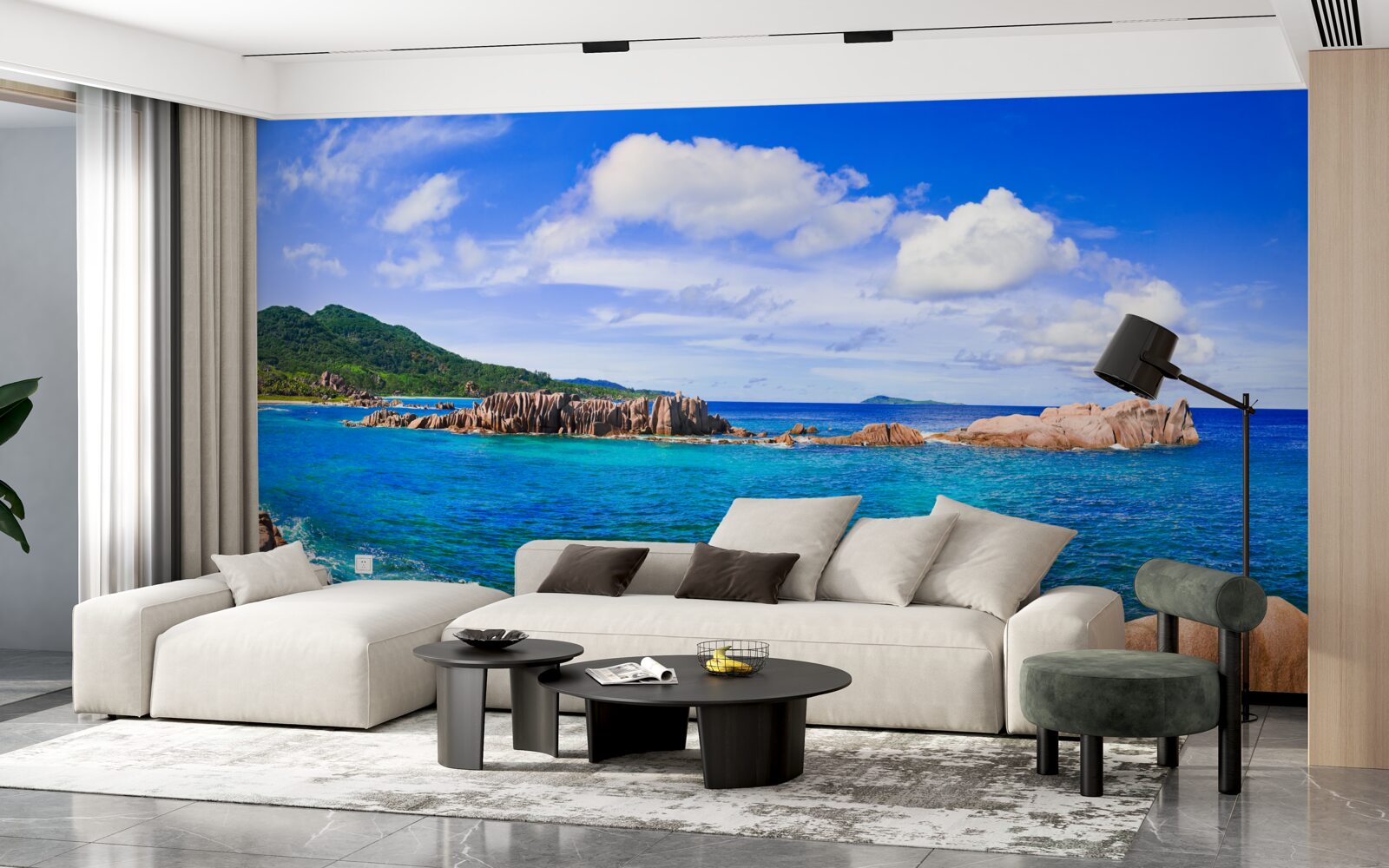 Fototapeta útesy v blízkosti azúrového oceánu