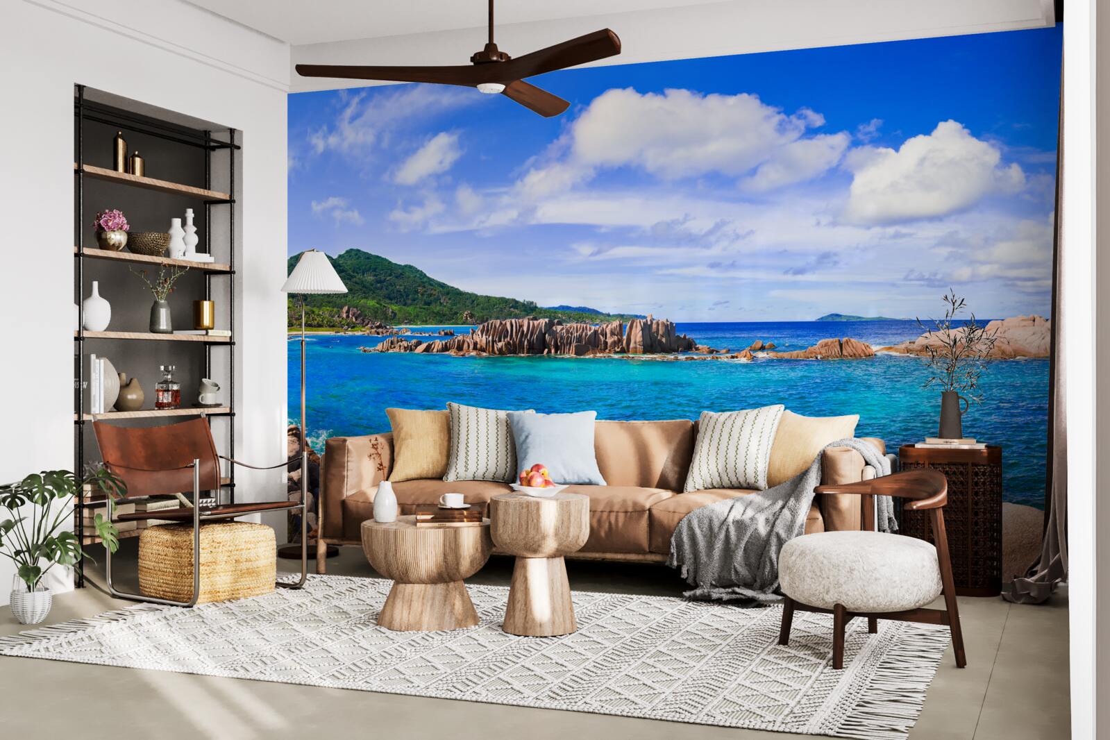 Fototapeta útesy v blízkosti azúrového oceánu