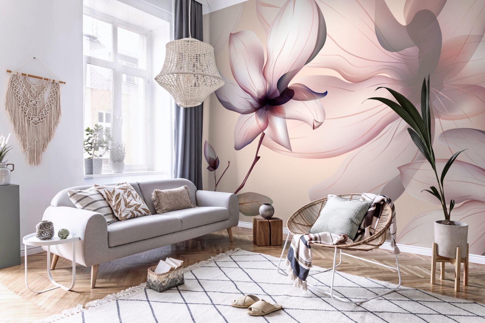 Fototapeta svetlé pozadie s magnóliami