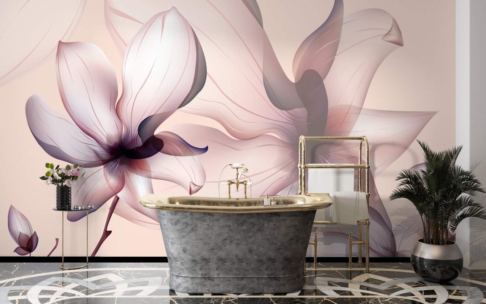 Fototapeta svetlé pozadie s magnóliami