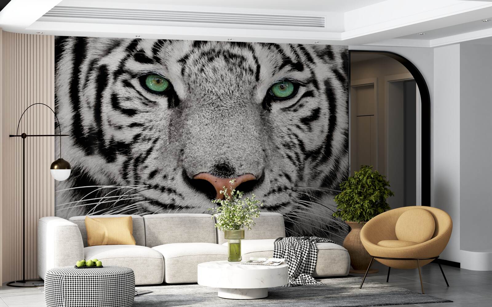 Fototapeta obraz bieleho tigra