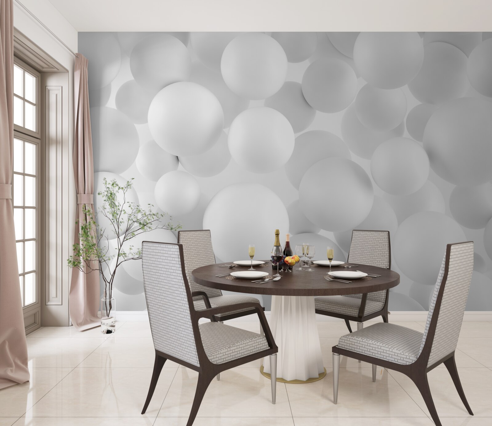 Fototapeta veľké biele gule